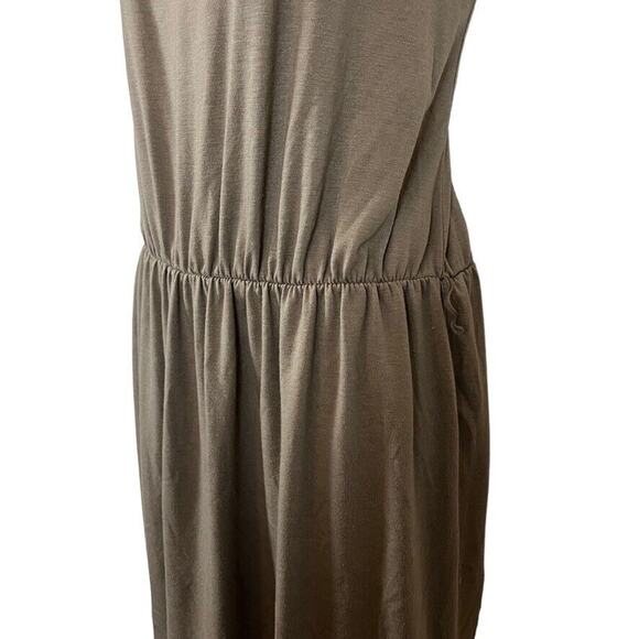 Ann Taylor Loft Taupe Brown Sleeveless Blouson Knit Casual Dress sz Medium M - Picture 9 of 16